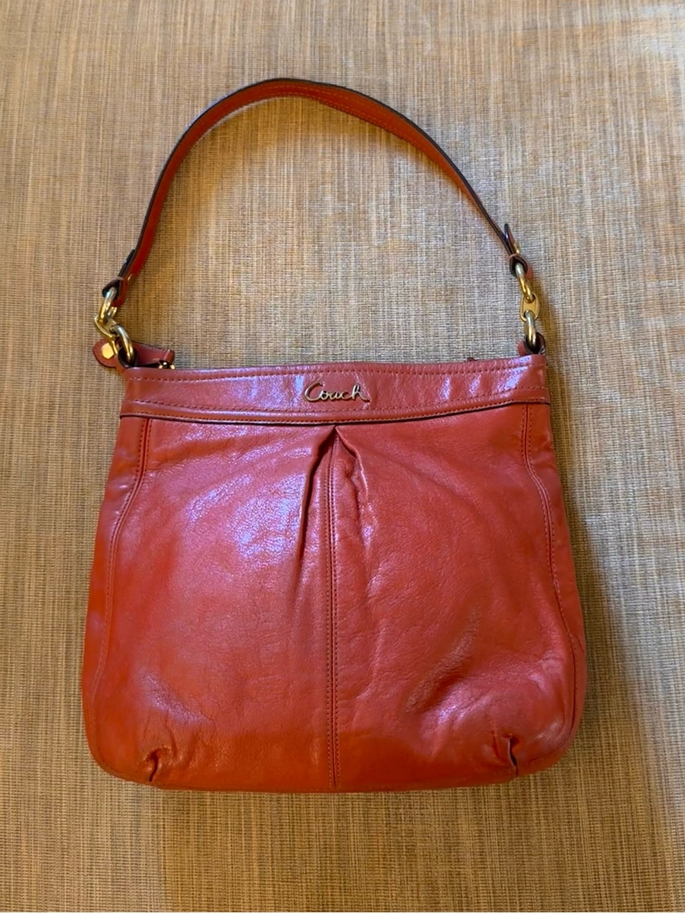 Coach Y2K Orange Leather Shoulder Bag - Picture 3 of 11
